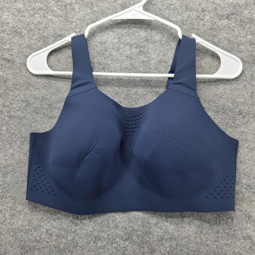 VSX Bra Womens 38D Blue Sports Bra Wireless Molded Seamless Full Coverage